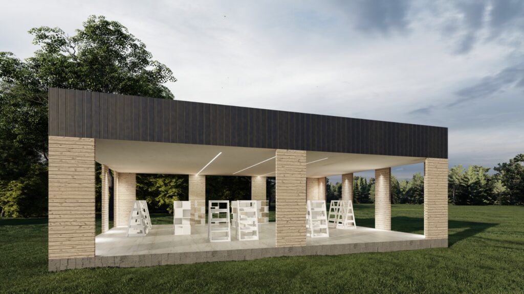 Case modulare de vanzare 7 Qtm Pavilion, structura metalica usoara 130 mp, model configurabil