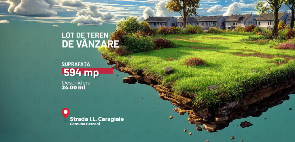 Terenuri 35 Teren construibil 594 mp, P+1E, ideal casa sau duplex – zona centrala Comuna Berceni, Ilfov