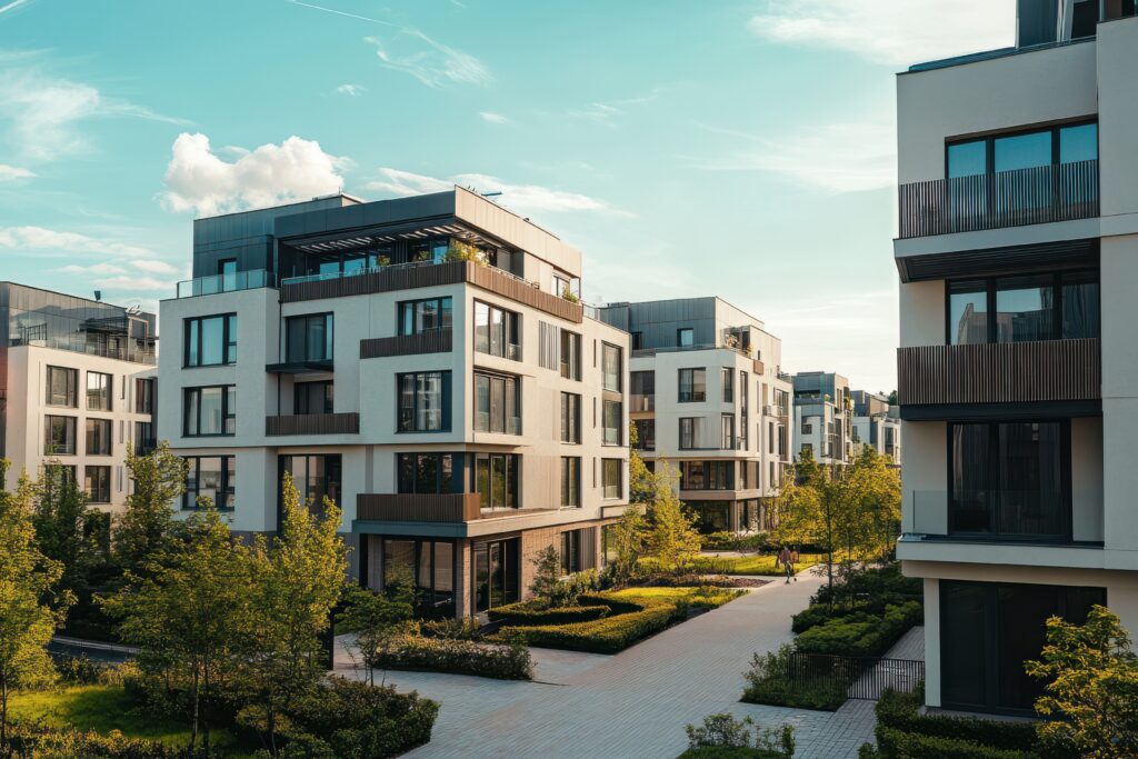 5 residential area with modern apartments