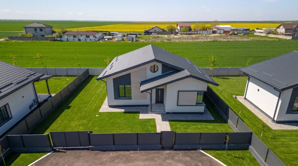 Casa moderna cu 4 camere, panouri solare, acces rapid autostrada A0, Frumusani