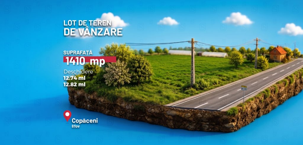 Teren intravilan de vanzare, 705 mp, potential rezidential – Strada Ecluzei, Copaceni, Ilfov
