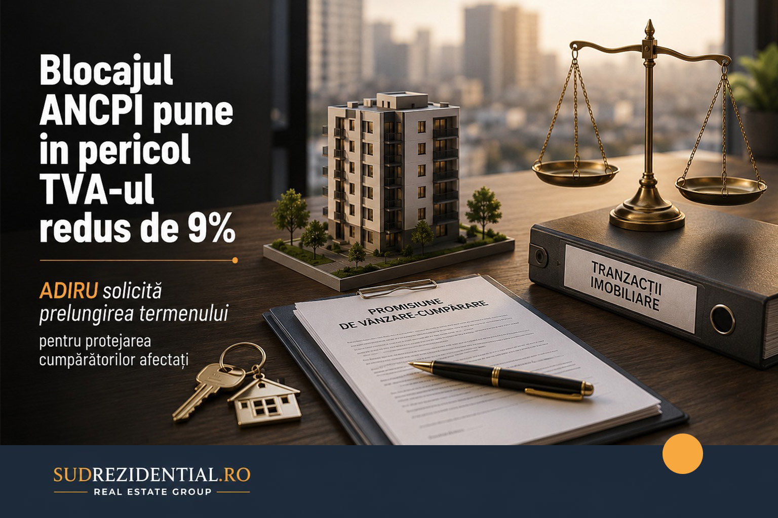 Blocajul ANCPI pune in pericol TVA-ul redus de 9% pentru mii de cumparatori. Asociatia Dezvoltatorilor Imobiliari din Romania – URBANIS (ADIRU) solicita prelungirea termenului 1 Blocajul ANCPI pune in pericol TVA-ul redus de 9% pentru mii de cumparatori. Asociatia Dezvoltatorilor Imobiliari din Romania – URBANIS (ADIRU) solicita prelungirea termenului