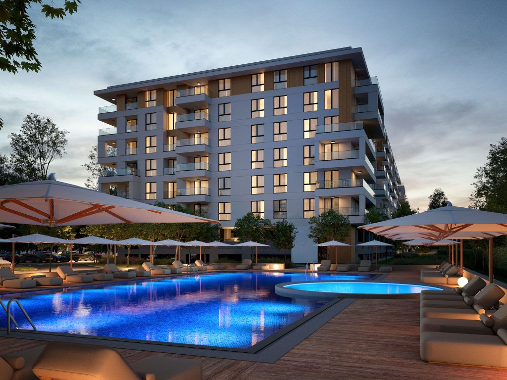 Anunturi ansamblu rezidential 3 Apartament decomandat cu 2 camere, terasa ampla si spatii comune premium – Sky Park Residence