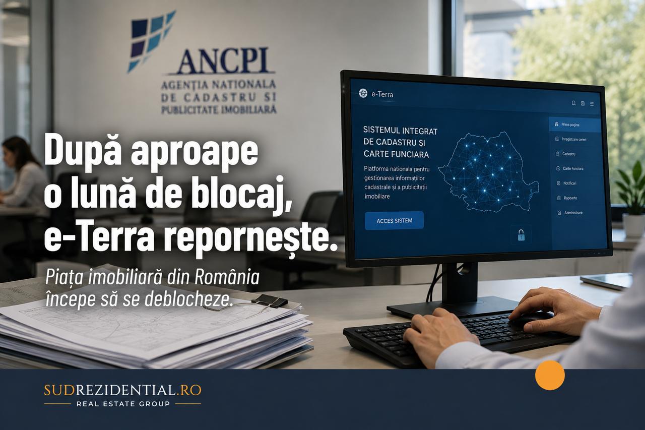 Dupa aproape o luna de blocaj, e-Terra reporneste. Piata imobiliara din Romania incepe sa se deblocheze 9 Dupa aproape o luna de blocaj, e-Terra reporneste. Piata imobiliara din Romania incepe sa se deblocheze