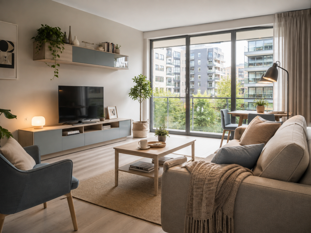 Apartament spatios cu 2 camere si terasa, finisaje premium si facilitati moderne – Sky Park Residence