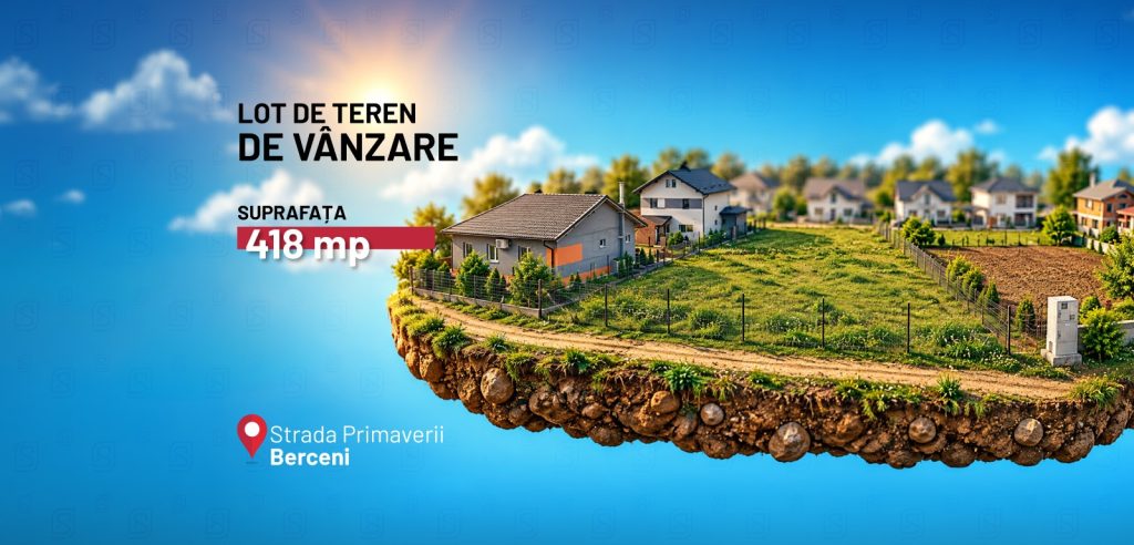 Anunturi ansamblu rezidential 7 Lot intravilan 418 mp cu deschidere 15 ml – zona rezidentiala noua, Comuna Berceni