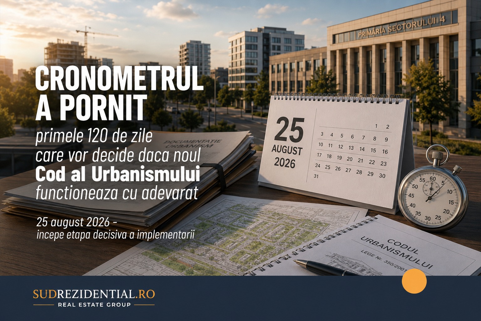 Cronometrul a pornit: primele 120 de zile care vor decide daca noul Cod al Urbanismului functioneaza cu adevarat 1 Cronometrul a pornit: primele 120 de zile care vor decide daca noul Cod al Urbanismului functioneaza cu adevarat