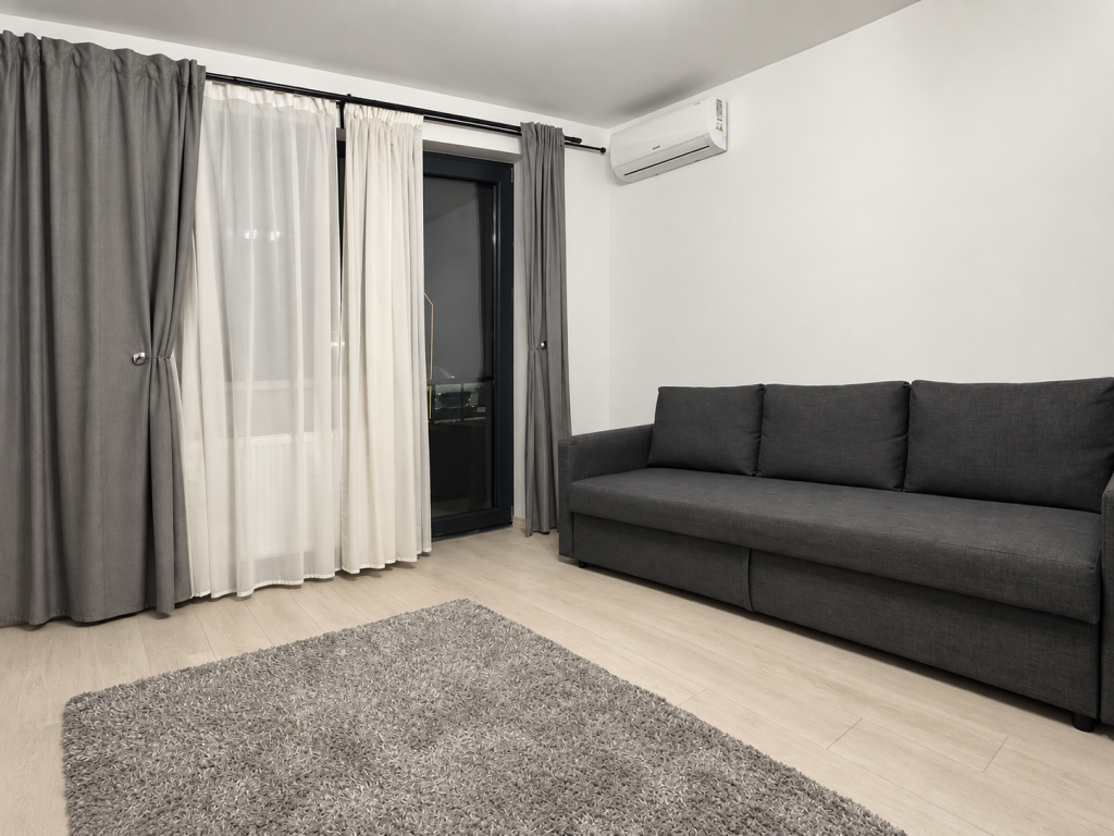 Inchiriere 35 Apartament decomandat cu 2 camere, gradina proprie si loc de parcare inclus | Popesti-Leordeni