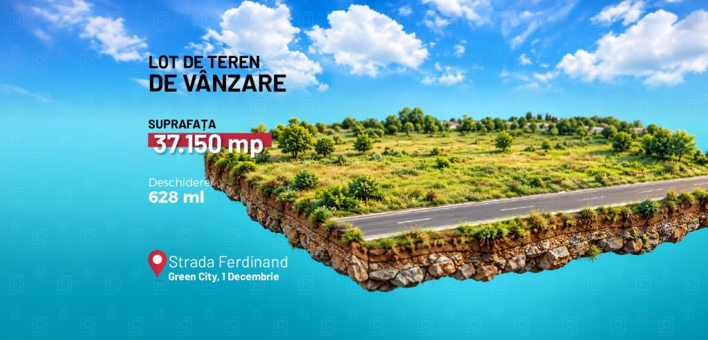 Teren intravilan 37.150 mp, deschidere 628 ml la DN5, ideal pentru dezvoltare imobiliara sau investitie